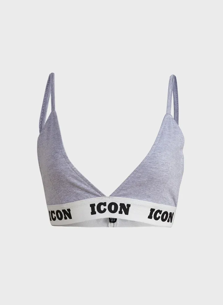 Icon Printed Band Bra