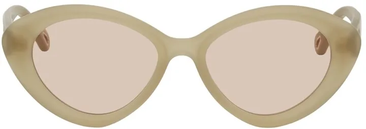 Chloé Green Matte Cat-Eye Sunglasses
