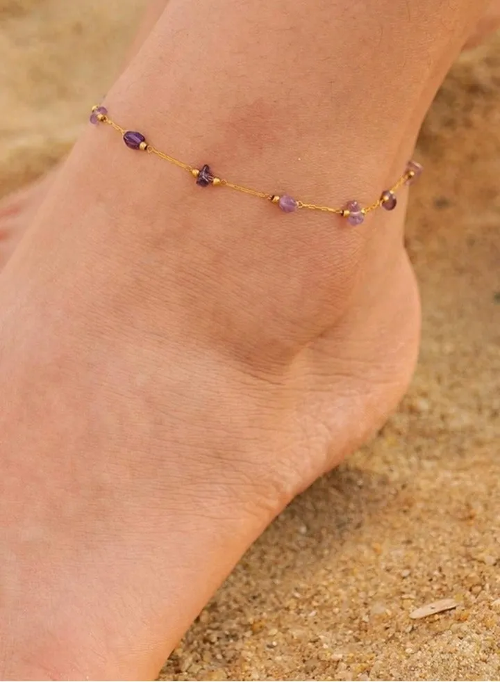 Trendy Stainless Steel Gold Plated Anklet For Women
