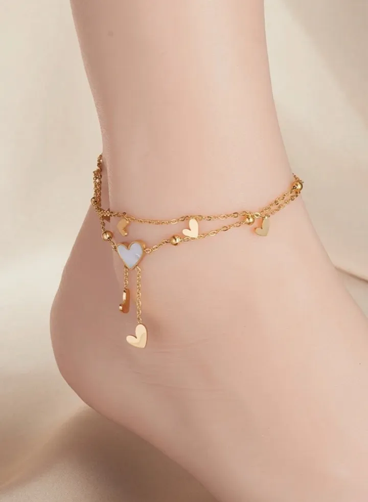 Trendy Gold Stainless Steel Anklet For Women