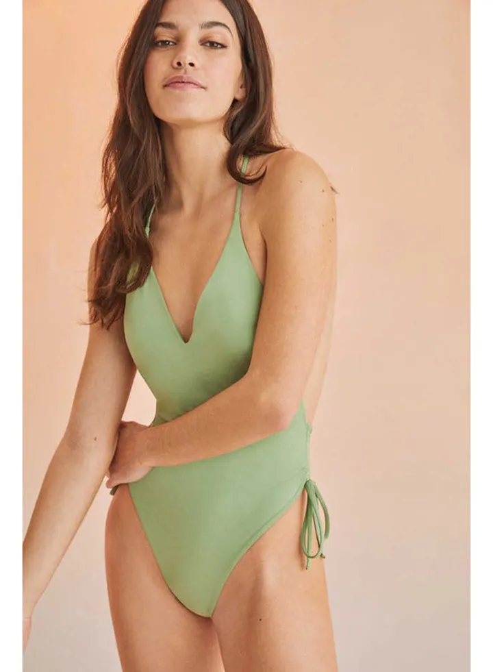 V-neck swimsuit