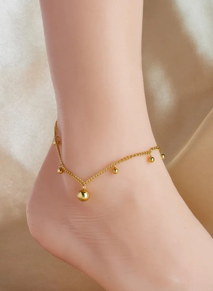 Trendy Gold Stainless Steel Anklet For Women