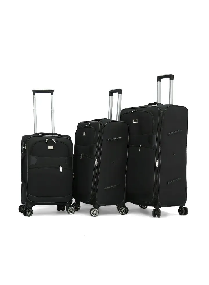 Giordano Softside Luggage Trolley Bag 3 Pieces set