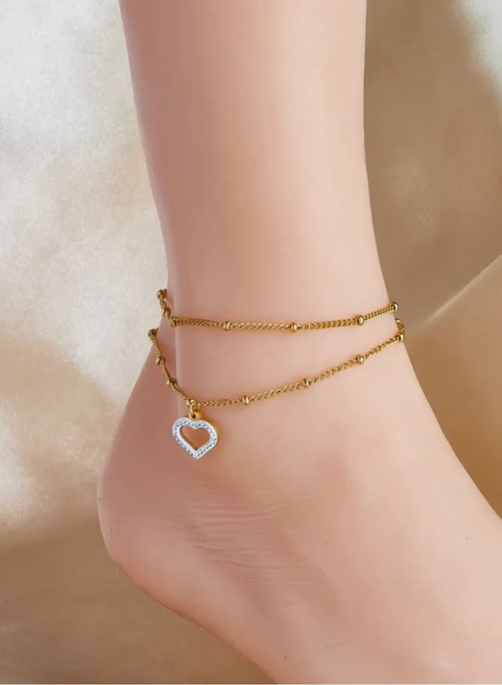 Trendy Gold Stainless Steel Anklet For Women