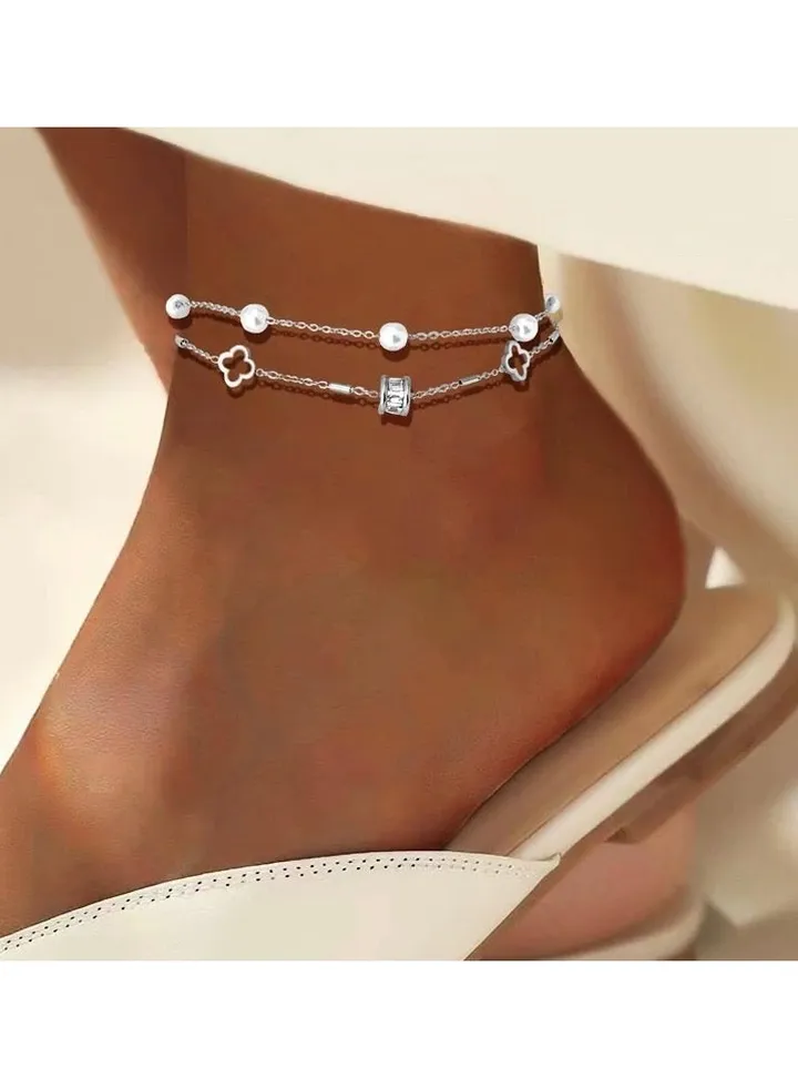 Silver Plated Stainless Steel Anklet