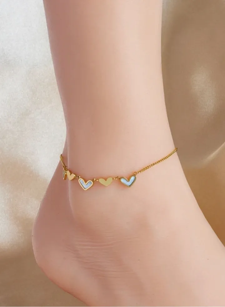 Trendy Gold Stainless Steel Anklet For Women