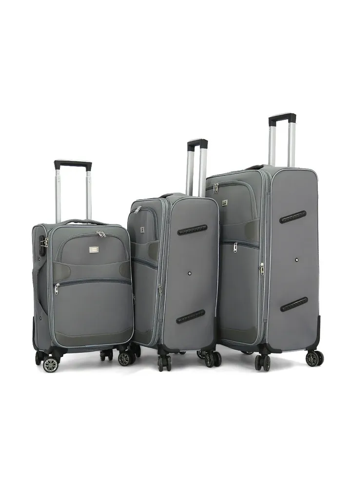 Giordano Softside Luggage Trolley Bag 3 Pieces set