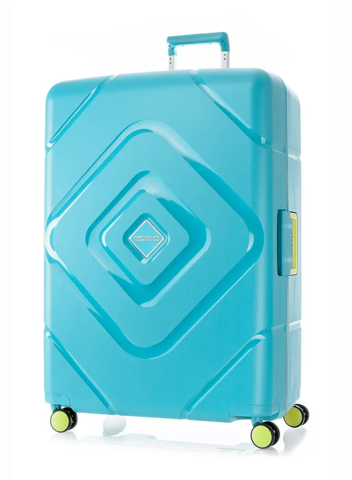 American Tourister TRIGARD hard spinner luggage large TSA 81 cm - Blue