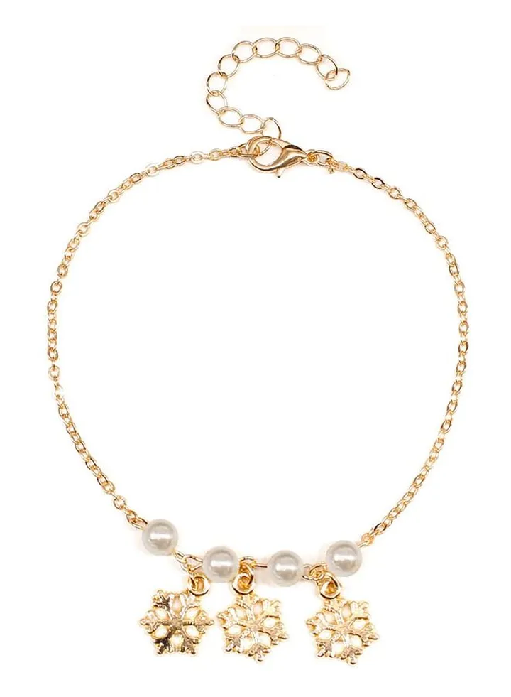 Casual Women Snow Bead Anklet