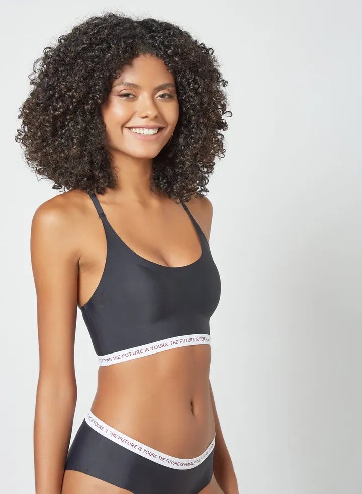 Light Padded Bralette Black