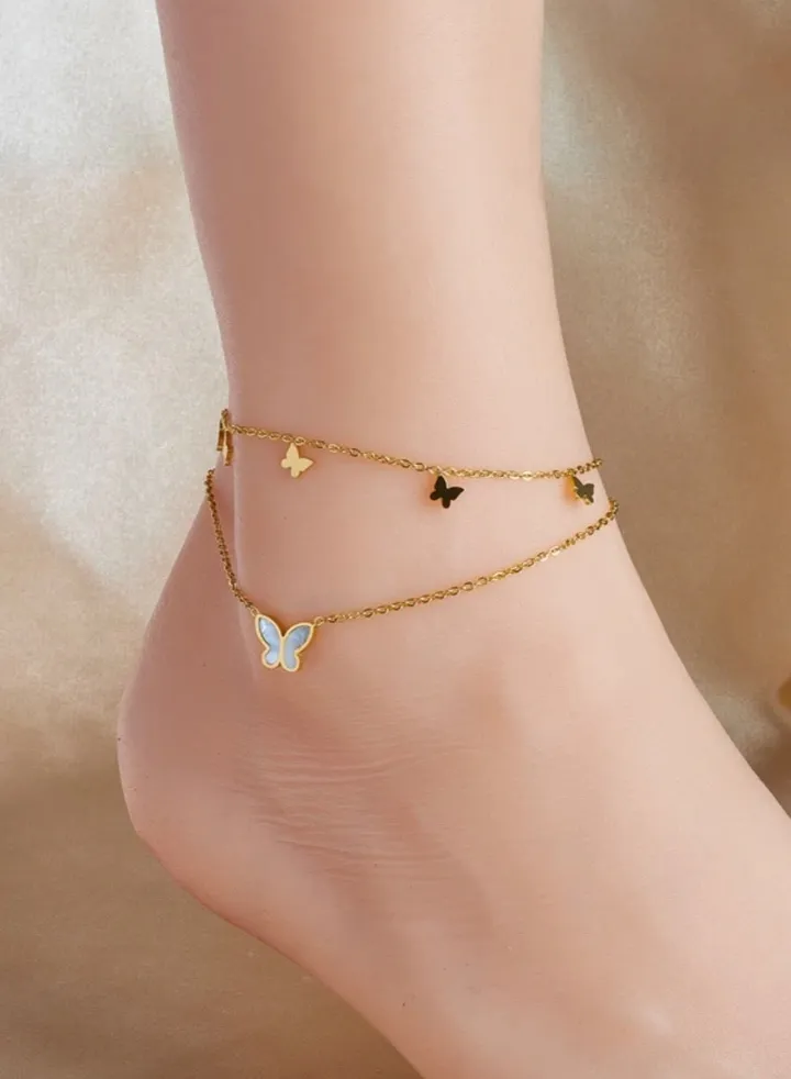 Trendy Gold Stainless Steel Anklet For Women