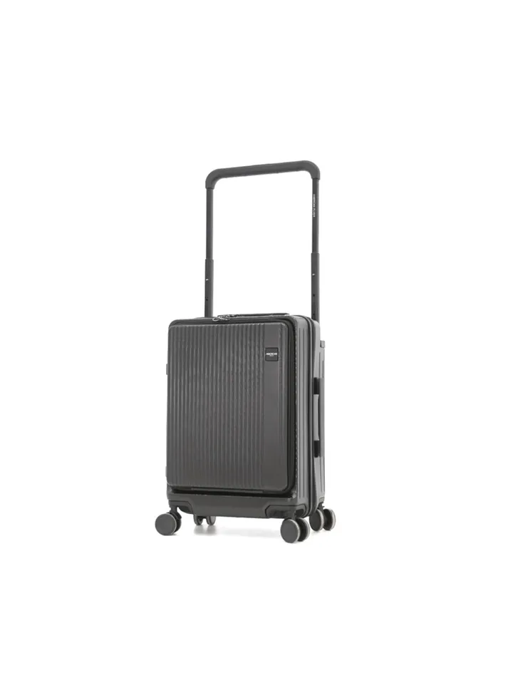 Hardside Double Spinner Wheel Luggage Trolley Bag 20 inch Cabin Size ,Black