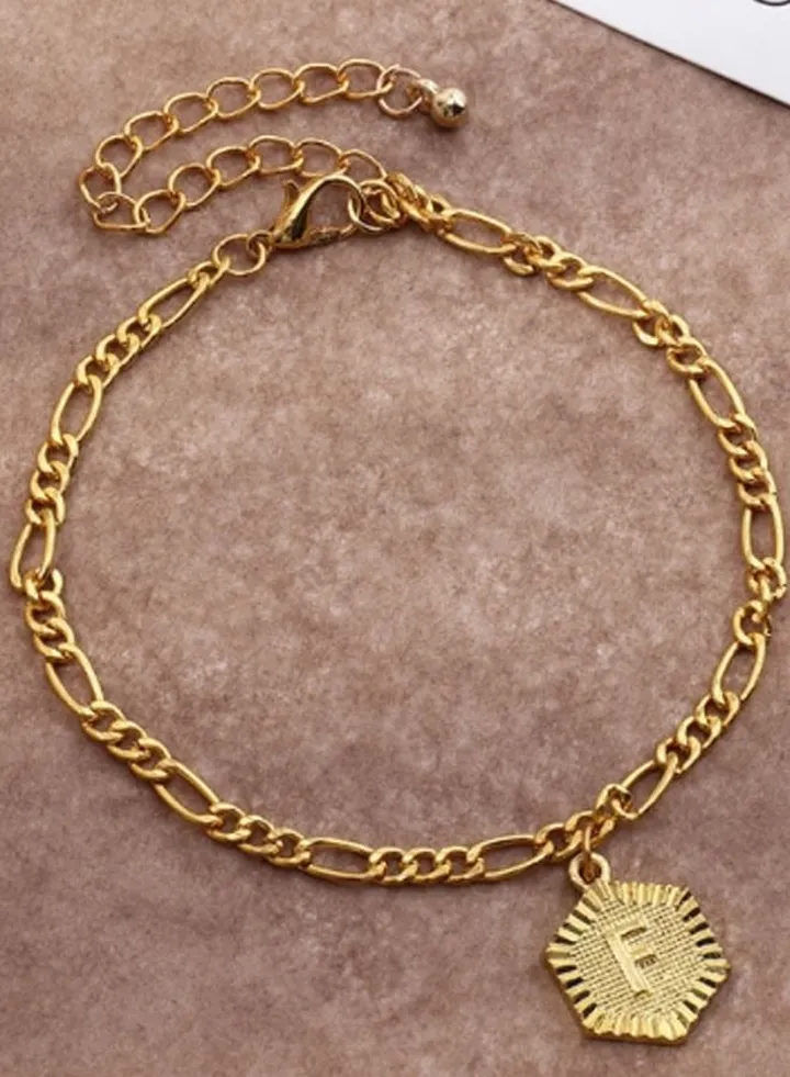 Fashion Letter Foot Jewelry Trendy Initial Alphabet Anklets For Women