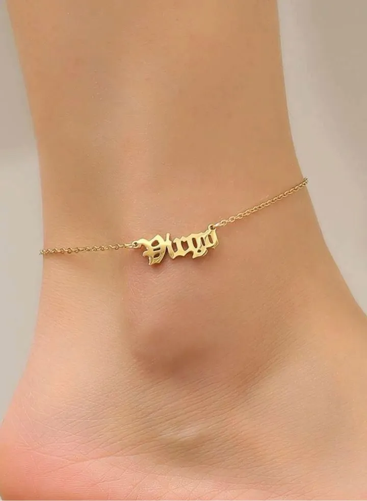 18k Gold Plates Stainless Steel Virgo Anklet
