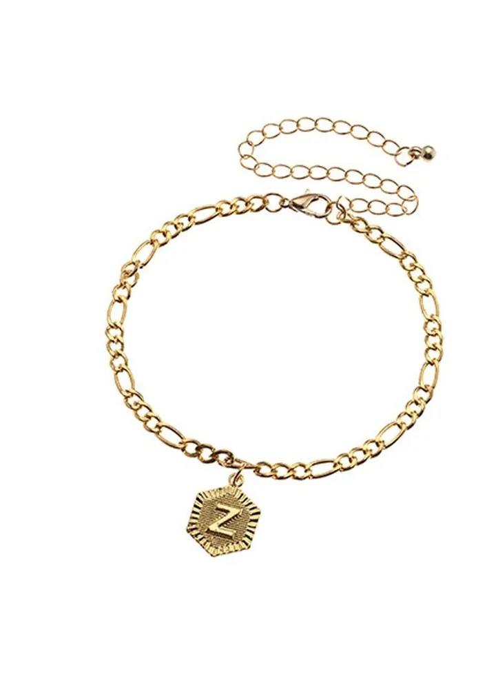 Fashion Letter Foot Jewelry Trendy Initial Alphabet Anklets For Women