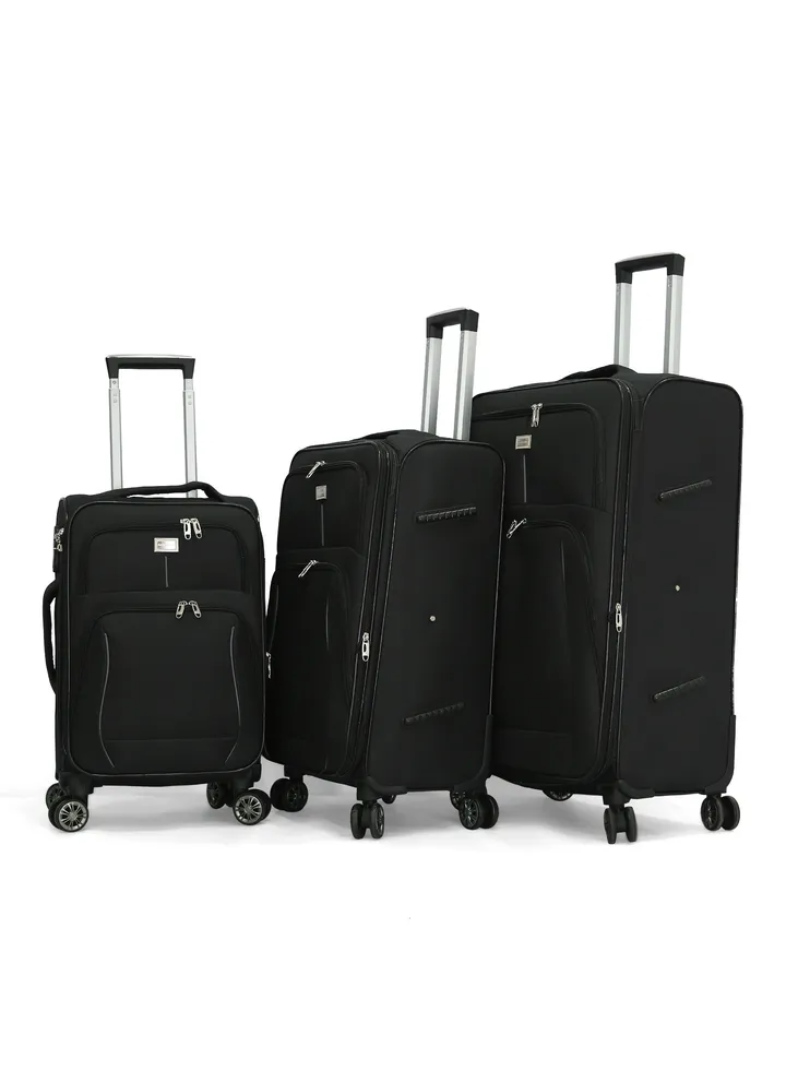 Giordano Softside Luggage Trolley Bag 3 Pieces set