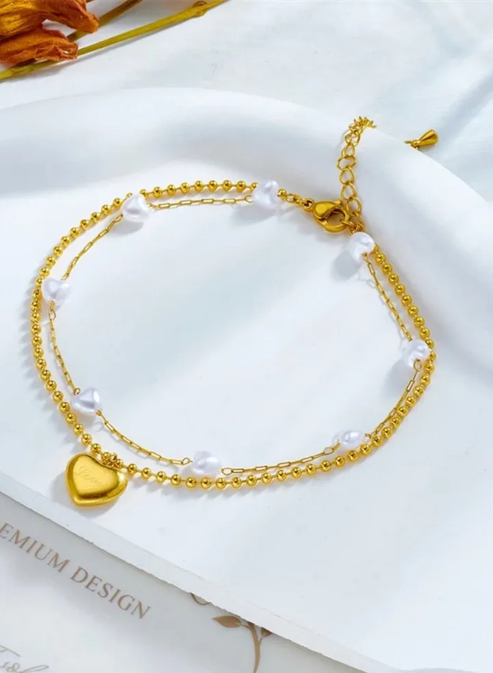 Trendy Gold Stainless Steel Anklet For Women