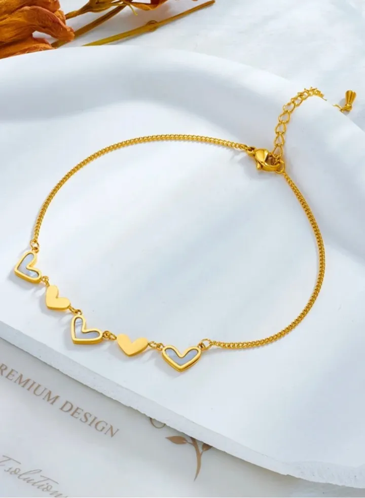 Trendy Gold Stainless Steel Anklet For Women