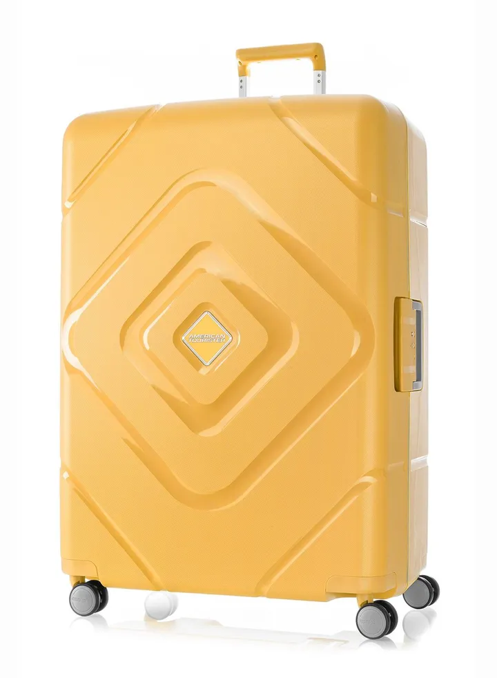 American Tourister TRIGARD hard spinner luggage large TSA 81 cm - Yellow