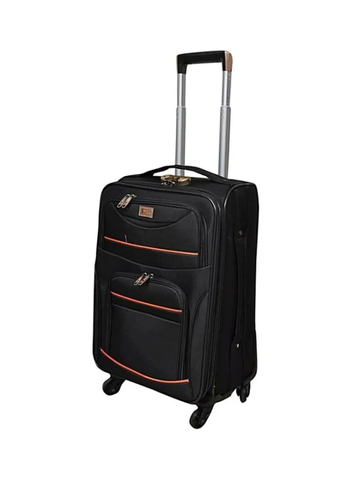 Softside Small Cabin Luggage Trolley Black