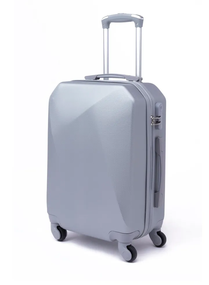 Cabin Carry Check-In Luggage Trolley Size 20 inch Silver