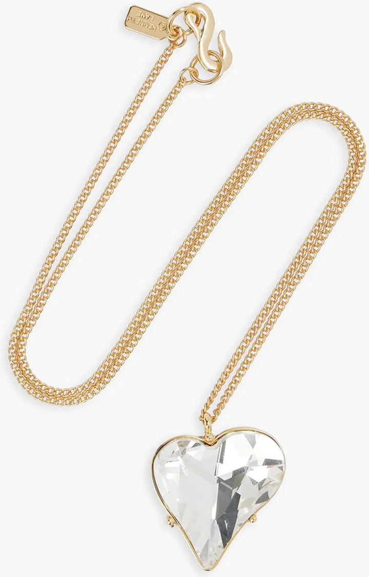 Gold-plated crystal necklace