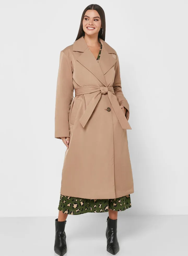 Pocket Detail Longline Coat