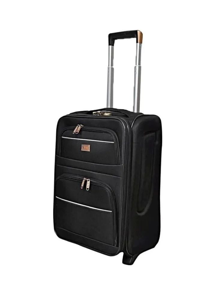Softside Small Cabin Luggage Trolley Black
