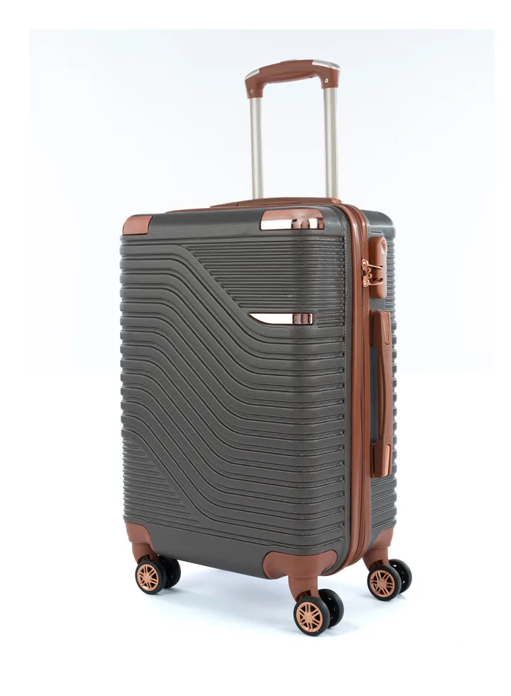 Cabin Carry Check-In Luggage Trolley Size 20 inch brown