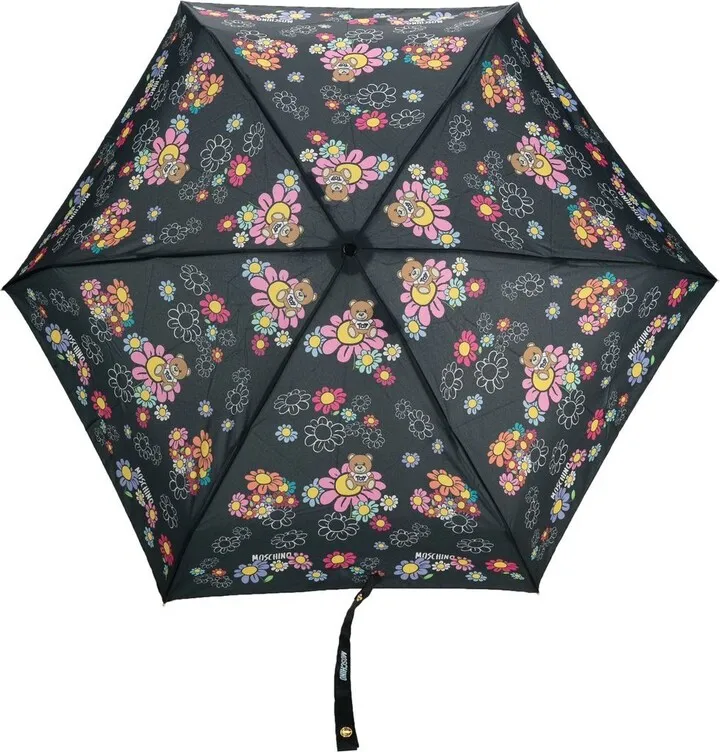 Teddy Bear floral-print umbrella