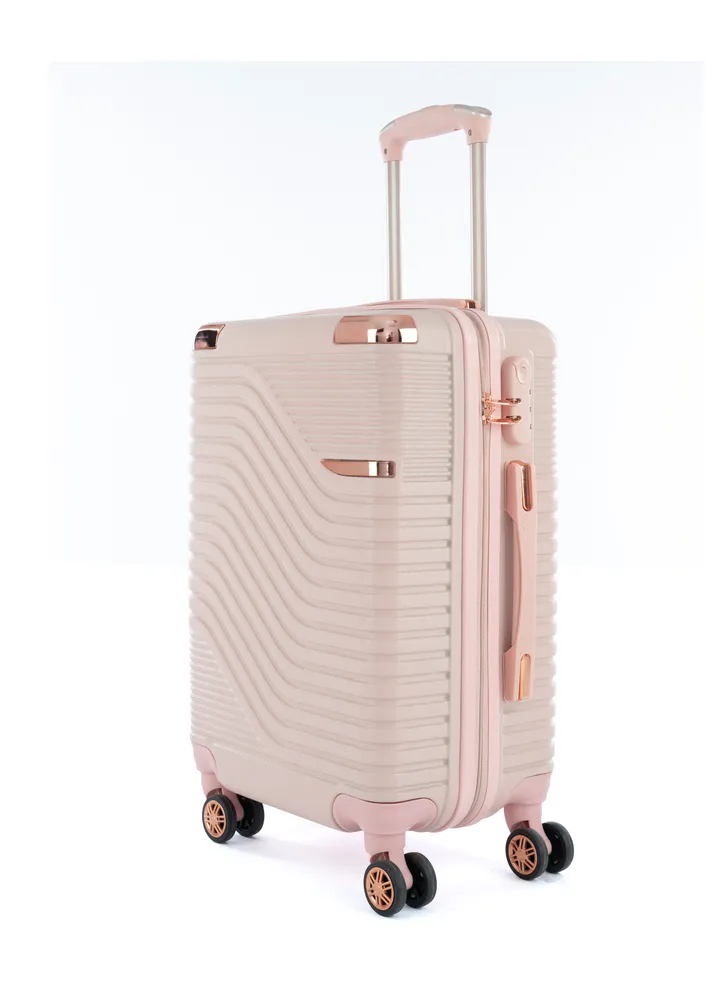 Cabin Carry Check-In Luggage Trolley Size 20 inch Pink