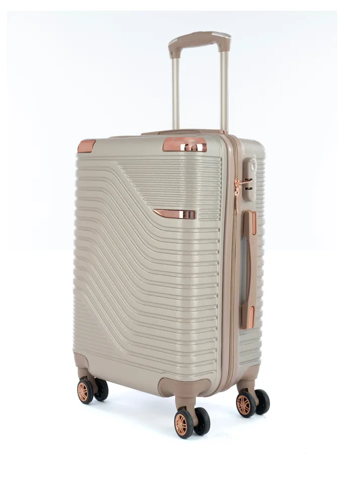 Cabin Carry Check-In Luggage Trolley Size 20 inch gold