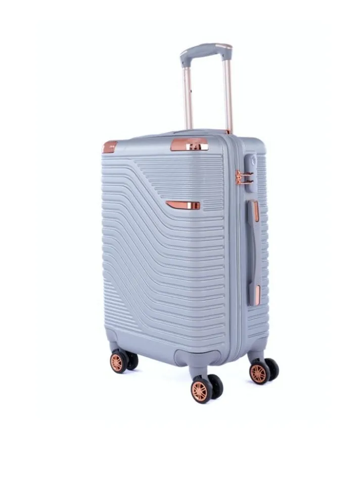 Cabin Carry Check-In Luggage Trolley Size 20 inch Silver