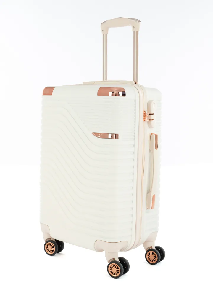Cabin Carry Check-In Luggage Trolley Size 20 inch Beige