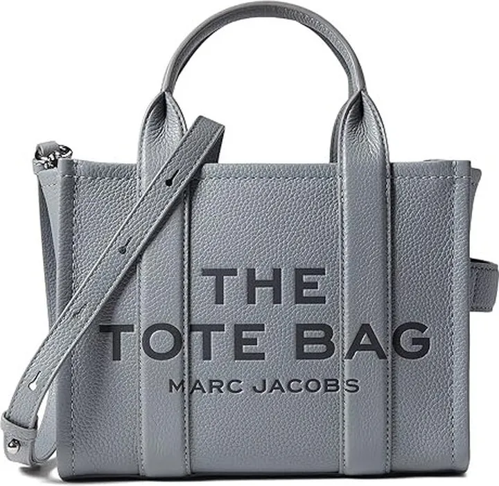 Marc Jacobs The Leather Mini Tote Bag (Wolf Grey) Handbags
