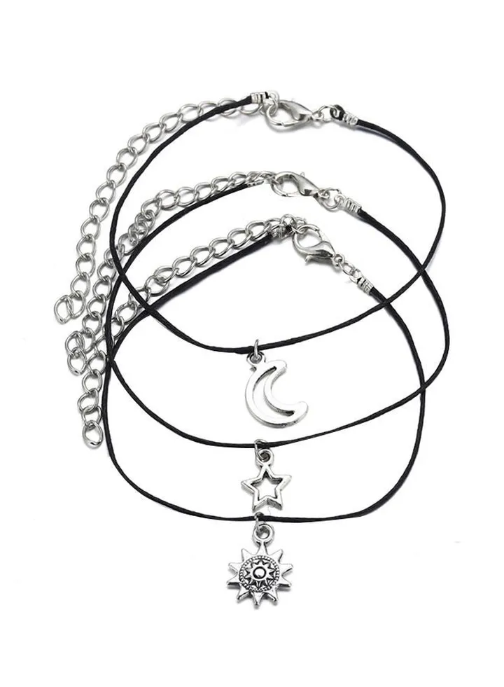3-Piece Alloy Casual Vintage Anklet Chain
