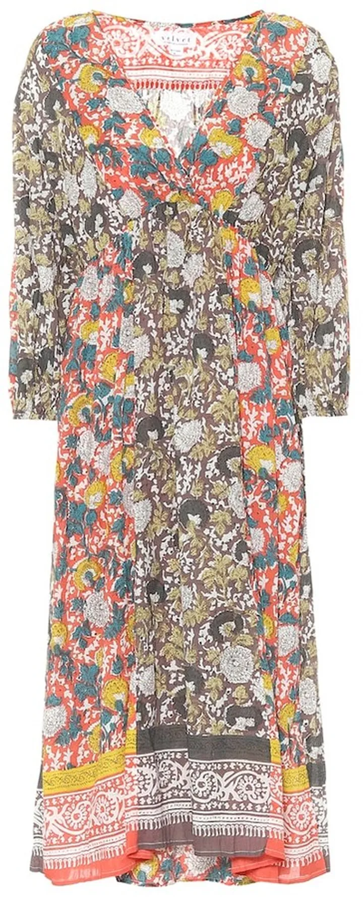 Voletta floral cotton maxi dress