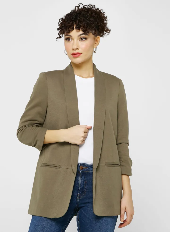 Shawl Neck Knitted Coat