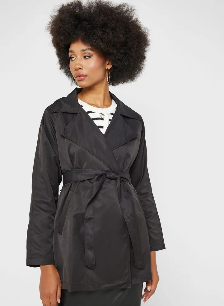 Belted Long Trench Coat