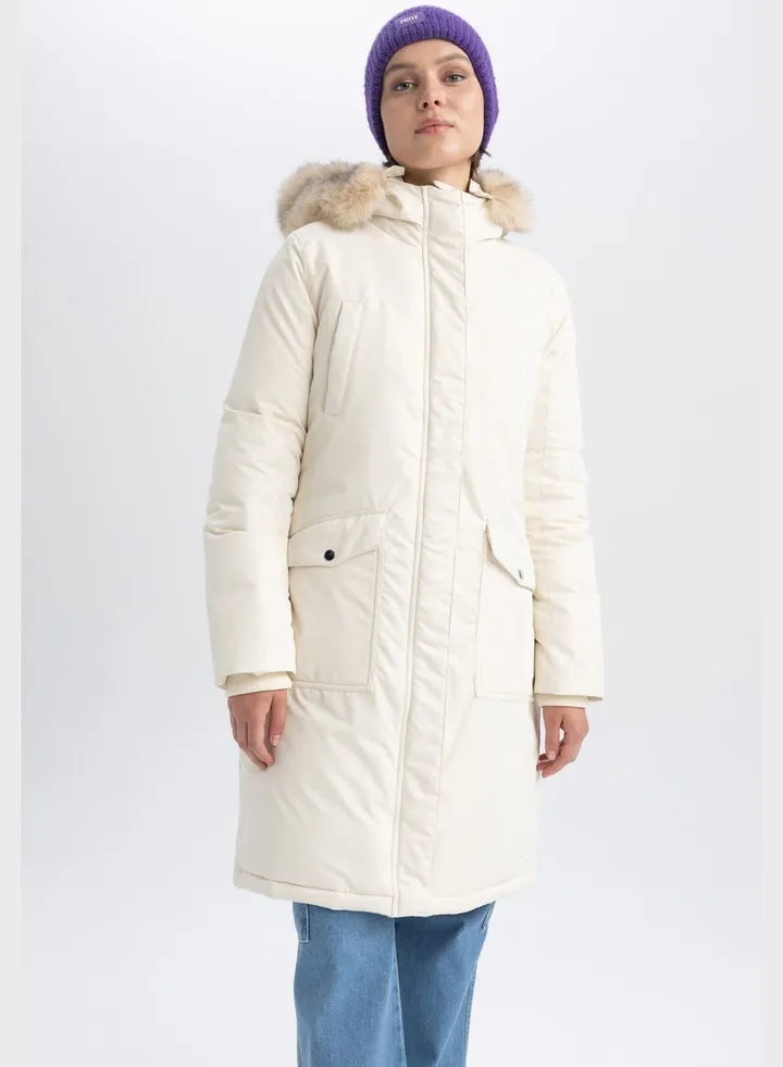 Fur Detail Coat