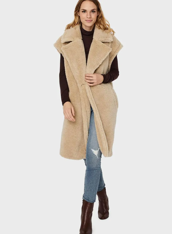 Pocket Detail Longline Coat