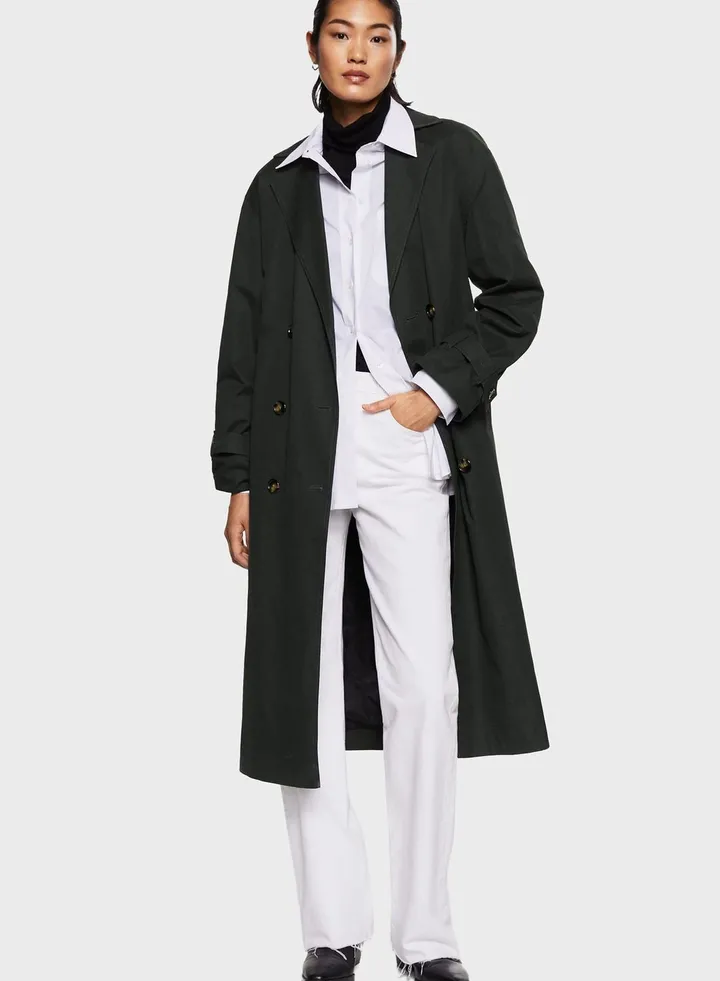 Double Breasted Longline Coat
