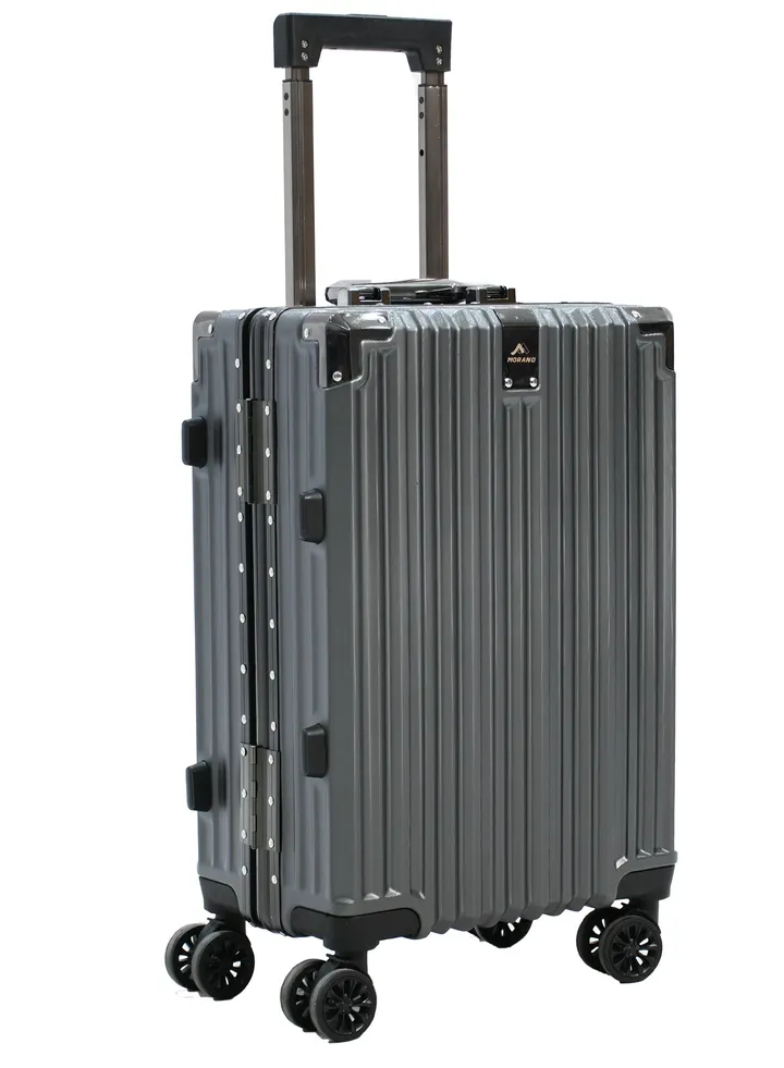Hard-Side Aluminum Frame Carry-On Luggage Trolley - 20'' Inch Size (Grey)