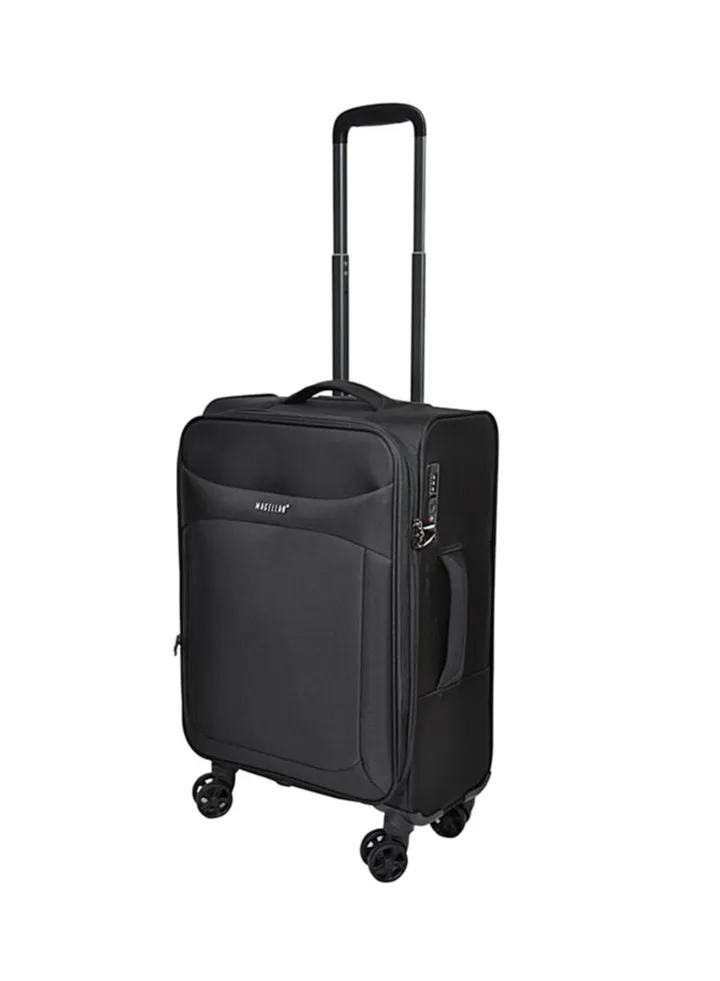 Softside Small Cabin Luggage Trolley Black
