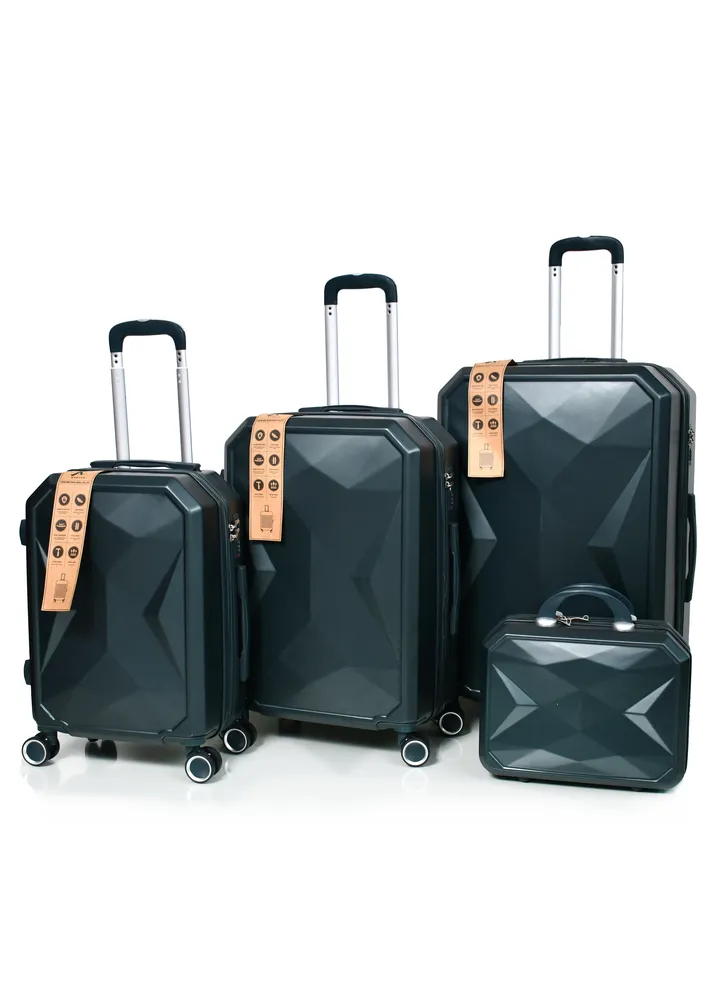 Murano three-piece travel bag set, Green
