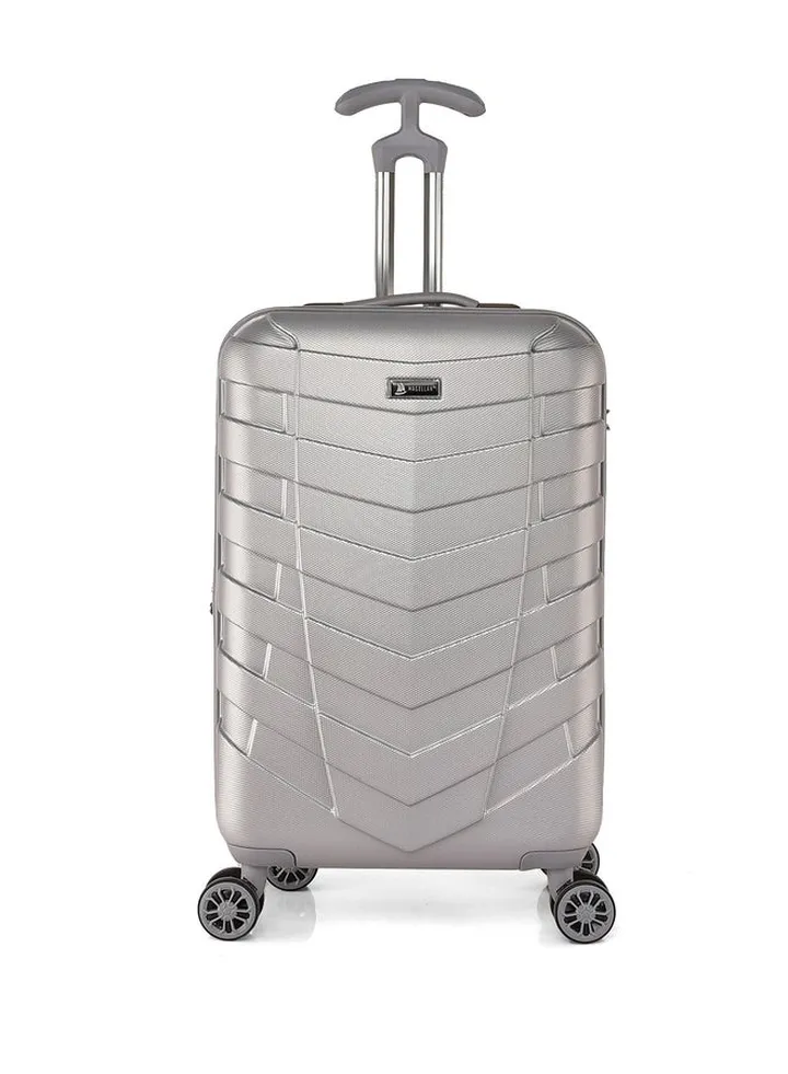 Hardside Cabin Luggage Trolley Silver/Grey