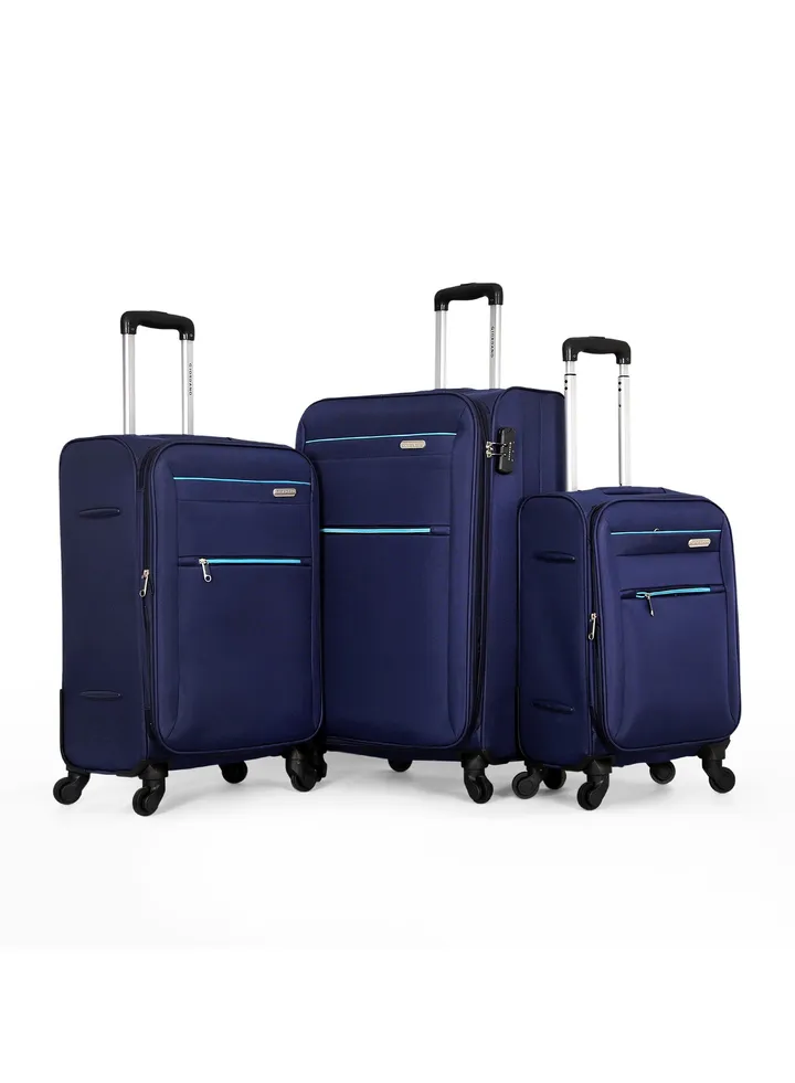 Giordano Softside Luggage Trolley Bag 3 Pieces set