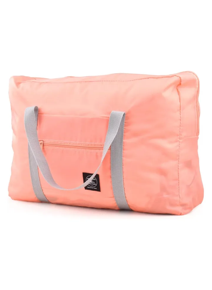 Large Capacity Zipper Travel Bag, Lightweight Foldable Bag, Portable Airplane Bag (Pink)
