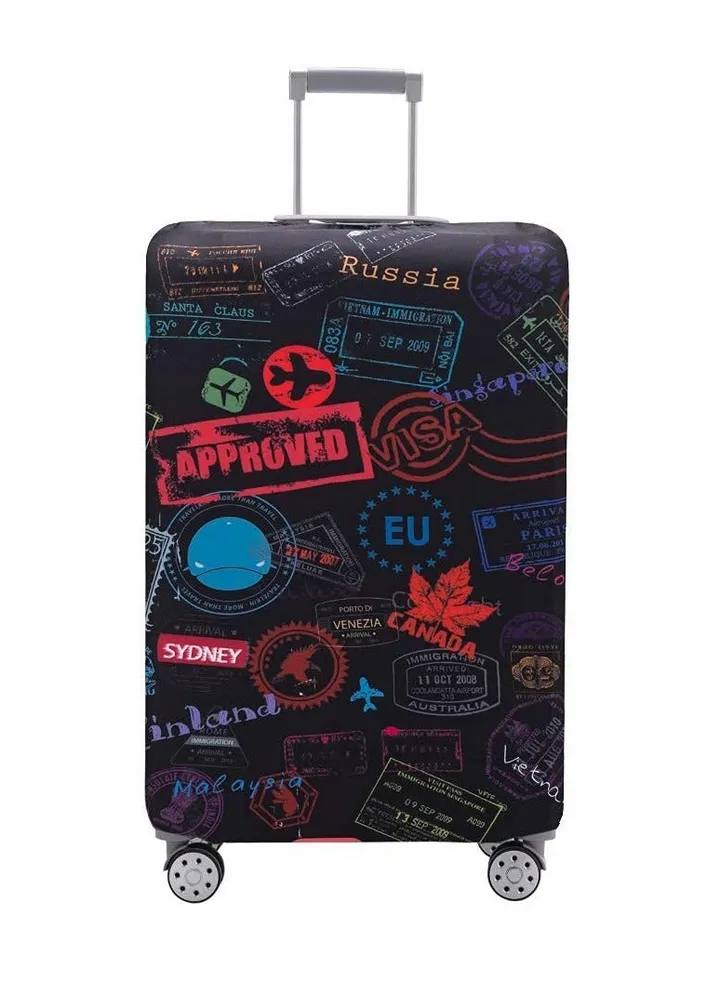 Luggage Cover Washable Suitcase Protector Anti-scratch Suitcase Cover Fits 22-24 Inch Luggage (M)