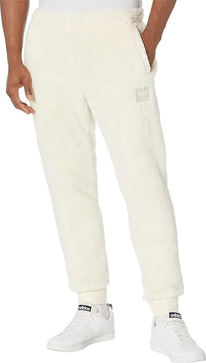 adidas Originals Essentials Fluffy Fleece Sweatpants (Wonder White) Men's Clothing
